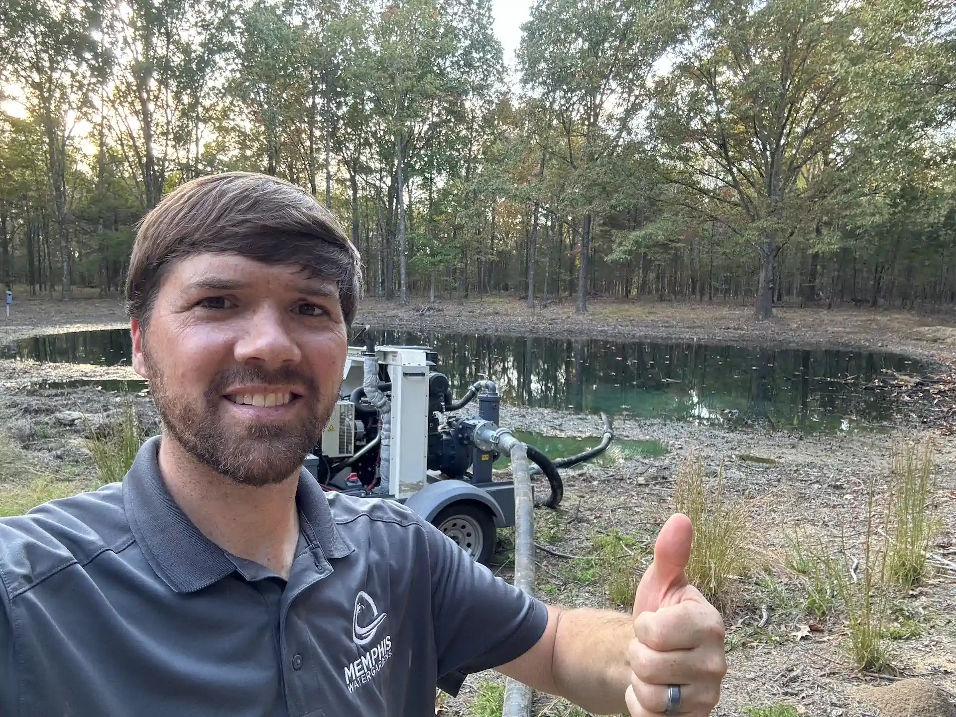 lake muck removal memphis water gardens 2